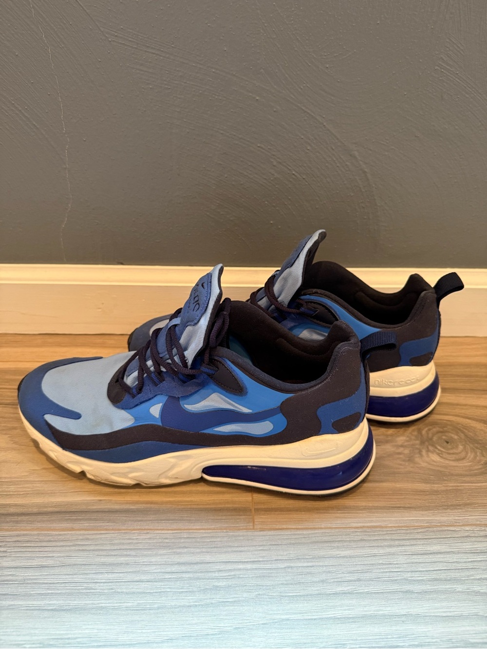 Nike Air Max 270 React “Triple Blue” Size 10 - Good Condition Worn 1x